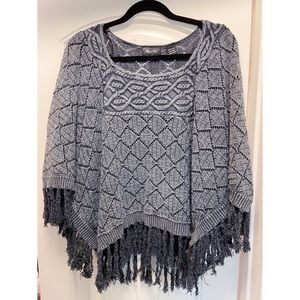 NWT MissMe Pancho style sweater